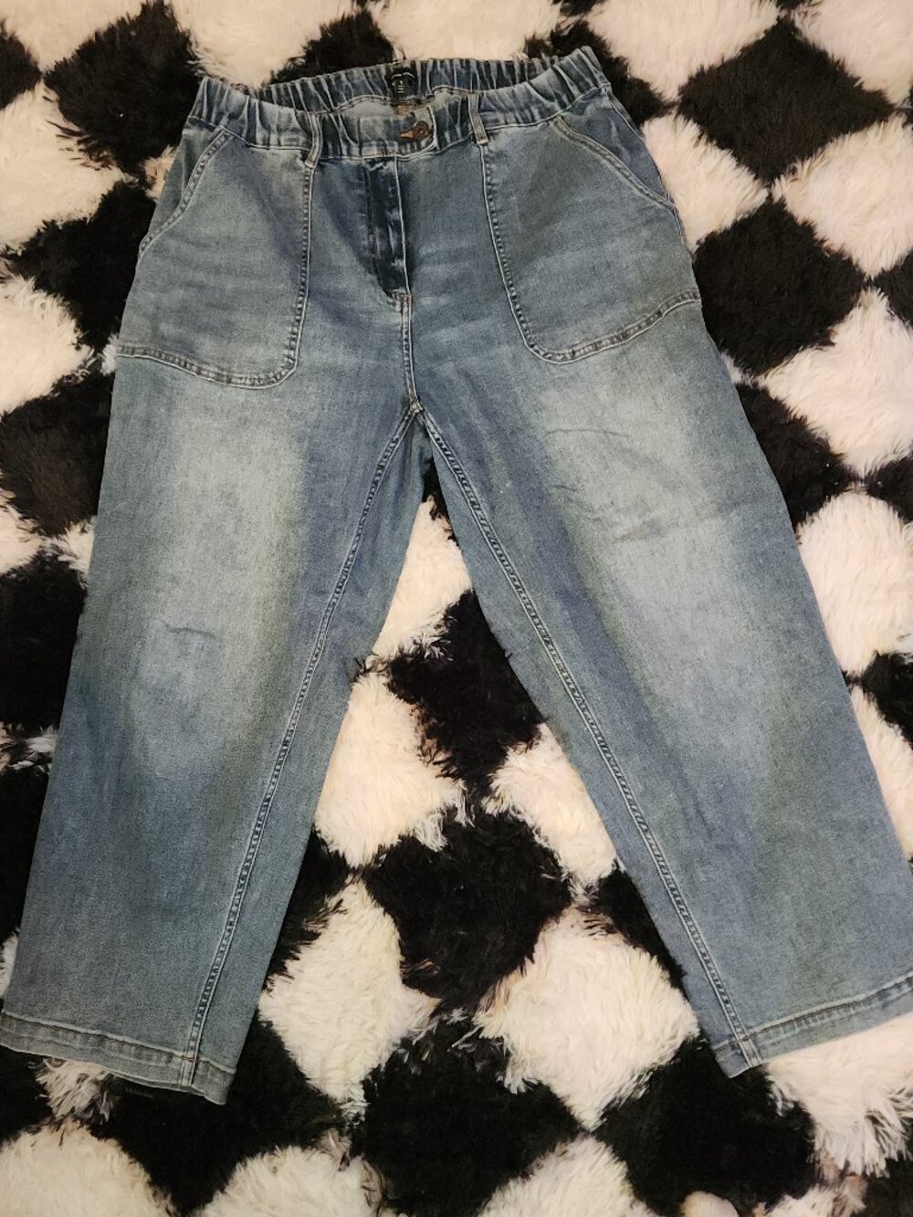 Universal Standard Denim Culottes Size S (14-16) - Light Wash Wide Leg Cropped